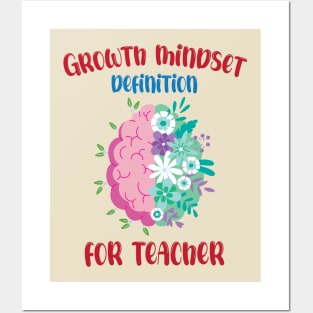 Growth Mindset Definition For Teacher Posters and Art